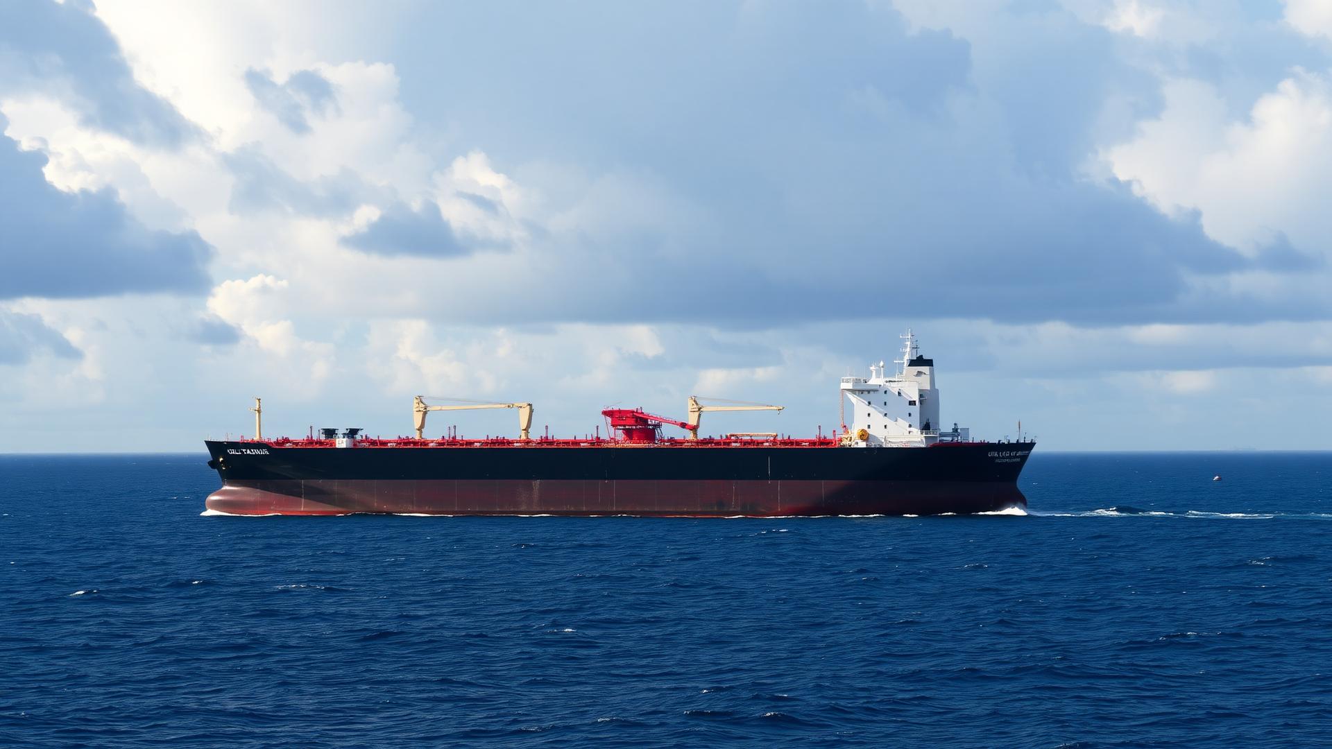 Tanker fleet at sea